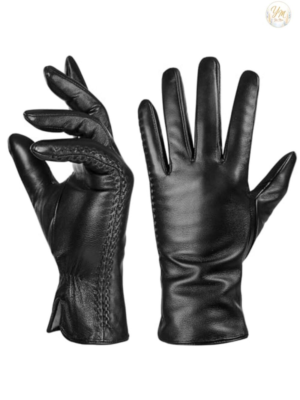 Genuine Leather Winter Gloves Wool Lined Touchscreen Texting